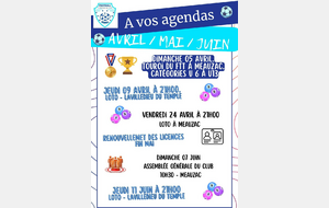 Vos rendez-vous de fin de saison