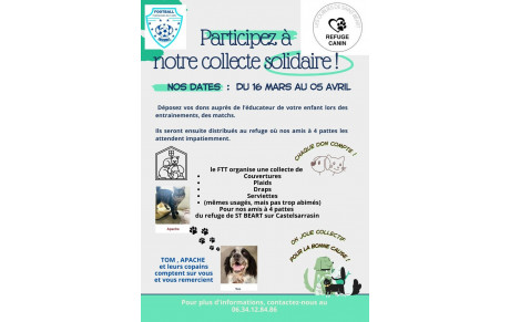 Action solidaire pour nos amis à 4 pattes
