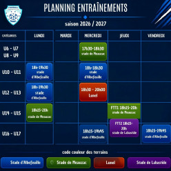 Planning des entrainements